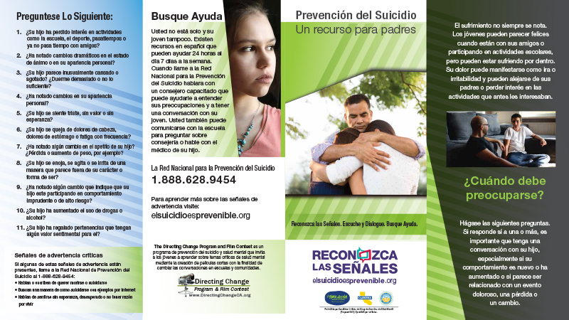 Prevención del Suicidio Un recurso para padres